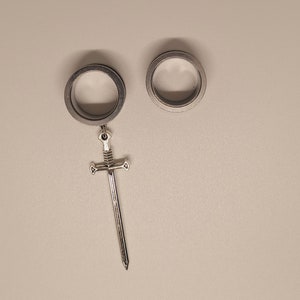 Sword single dangle gauge mens dangle gauges
