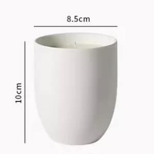 Empty Matte White Cylinder Ceramic Candle Jar 7 oz 13 oz. Empty Container for Candle Making Candle Vessel Ceramic Vessel image 7