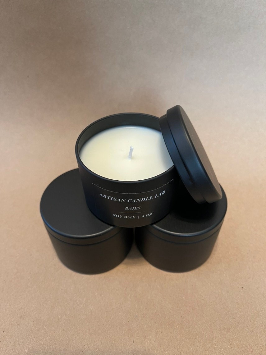 4 Oz 8 Oz Scented Soy Candle Yuzu Lychee Baies Oud Etsy