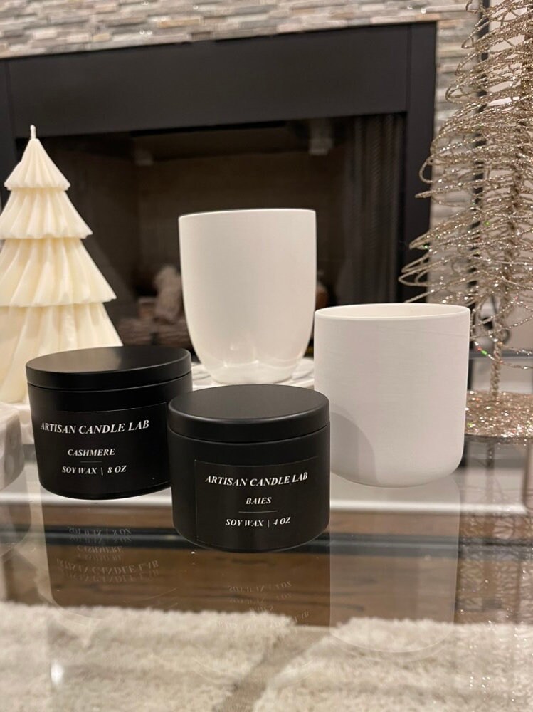 4 Oz 8 Oz Scented Soy Candle Yuzu Lychee Baies Oud Etsy