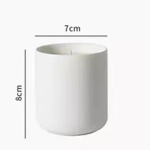 Empty Matte White Cylinder Ceramic Candle Jar 7 oz 13 oz. Empty Container for Candle Making Candle Vessel Ceramic Vessel image 6