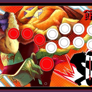 Terry Bogard Hitbox, Snackbox Micro street fighter & guilty gear custom art. (This is a physically printed item)