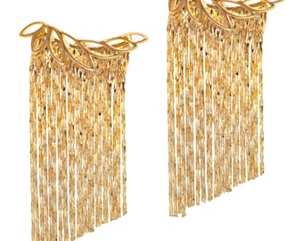 Tassel Golden Drop Earrings for Women | Gold-Plated Brass Earrings for her