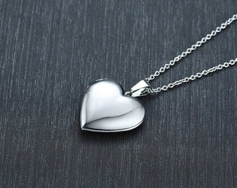 Romantic Heart Photo Frame Necklace | Golden Heart Pendant |