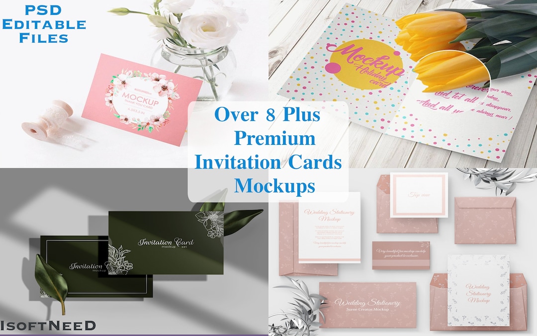 Mosada Invitation Invitation Cards Wedding Invitation Card Mockup Bridal Blossom Party ...