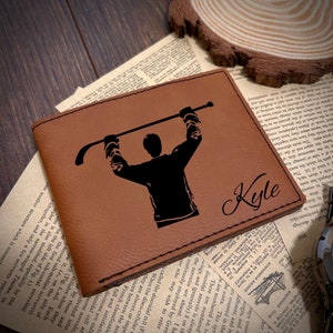 Portefeuille en cuir de hockey