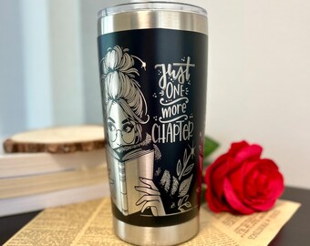 20oz Book Lover 360 Engraved Tumbler Stainless Steel