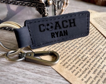 Coach Leather Keychain - Etsy