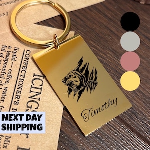 Bear Keychain Stainless Steel