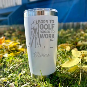 Funny Golfer 20oz Engraved Tumbler – Stainless Steel, Saying #30