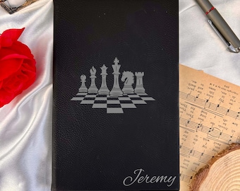 Diario personalizado de tablero de ajedrez (tapa dura)