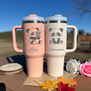 Panda 40oz Engraved Tumbler