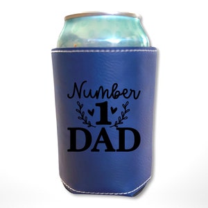 Porte-canette pour père 71 Porte-bière cadeau pour papa Dad's Saying refroidisseur de bière personnalisé porte-gobelet pour la fête des pères Porte-boissons Pops Navy Blue