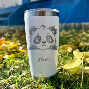 Baby Panda 20oz Engraved Tumbler – Design #51