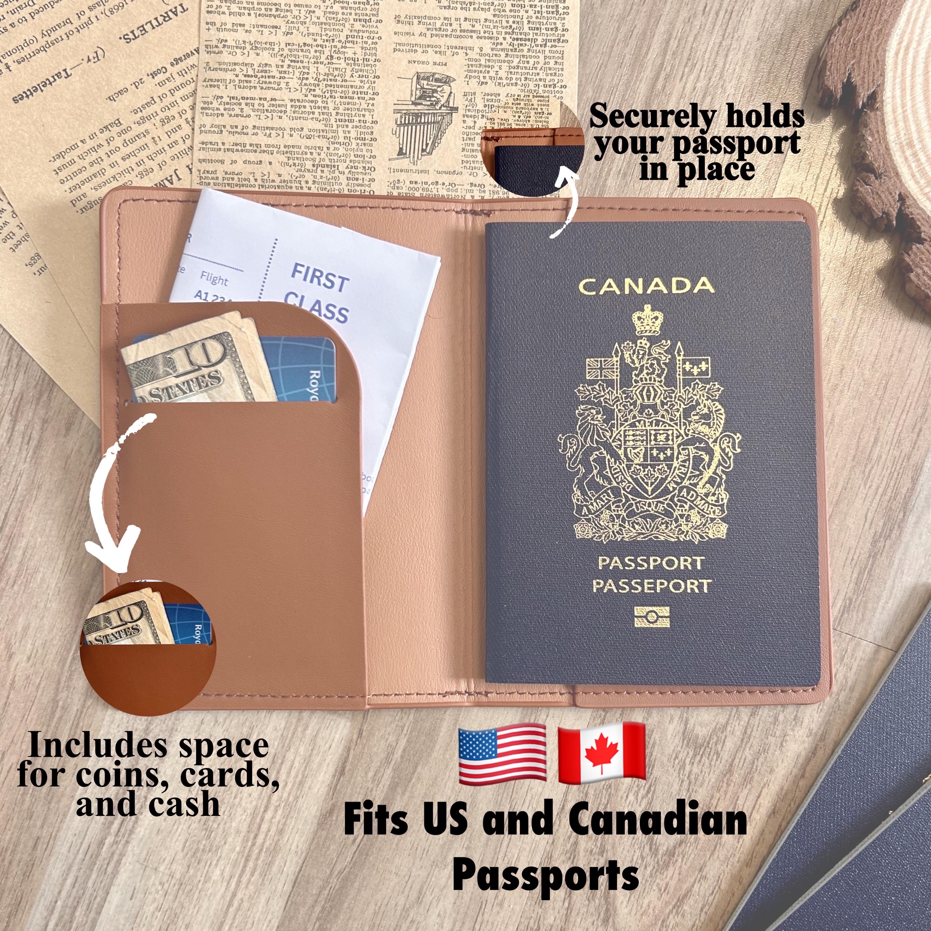 Ogquaton Faux cuir Voyage USA Passeport Case Couverture de carte d'identité Titulaire de la trésorerie Organisateur - Noir Rentable et de bonne qualité