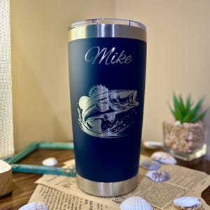 Bass Fish 20oz Engraved Tumbler
