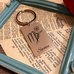Zodiac Keychain Stainless Steel