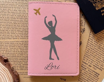 Ballet Passport Cover | Ballet Lovers Passport Holder | Ballet Dancer Personalized Elegant Passport Cover | Elegant Engraved Ballet Gift