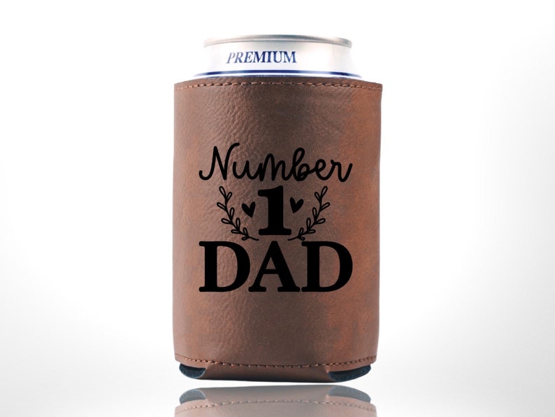 Porte-canette pour père 71 Porte-bière cadeau pour papa Dad's Saying refroidisseur de bière personnalisé porte-gobelet pour la fête des pères Porte-boissons Pops Dark Brown