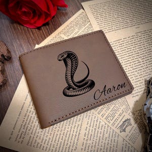 Portefeuille en cuir de cobra king