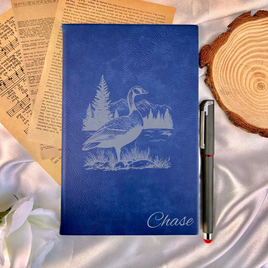 Notebook Goose Canada Goose Custom Journal – Personalized Vegan Leather Hardcover ...