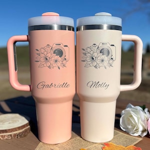 Photographer 40oz Engraved Tumbler – Stainless Steel, Design #59