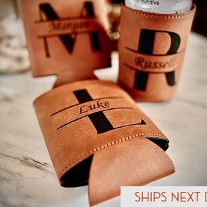 Gift Can Holder | Engraved Can Cooler | Bachelor Party Gifts | Custom Groomsmen Gifts | Groom Gift | Beer Holder