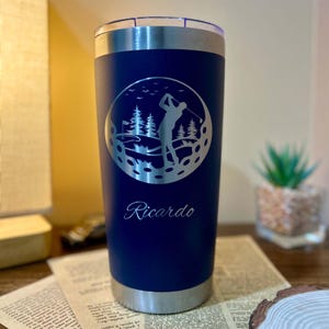 Golfing 20oz Engraved Tumbler – Stainless Steel