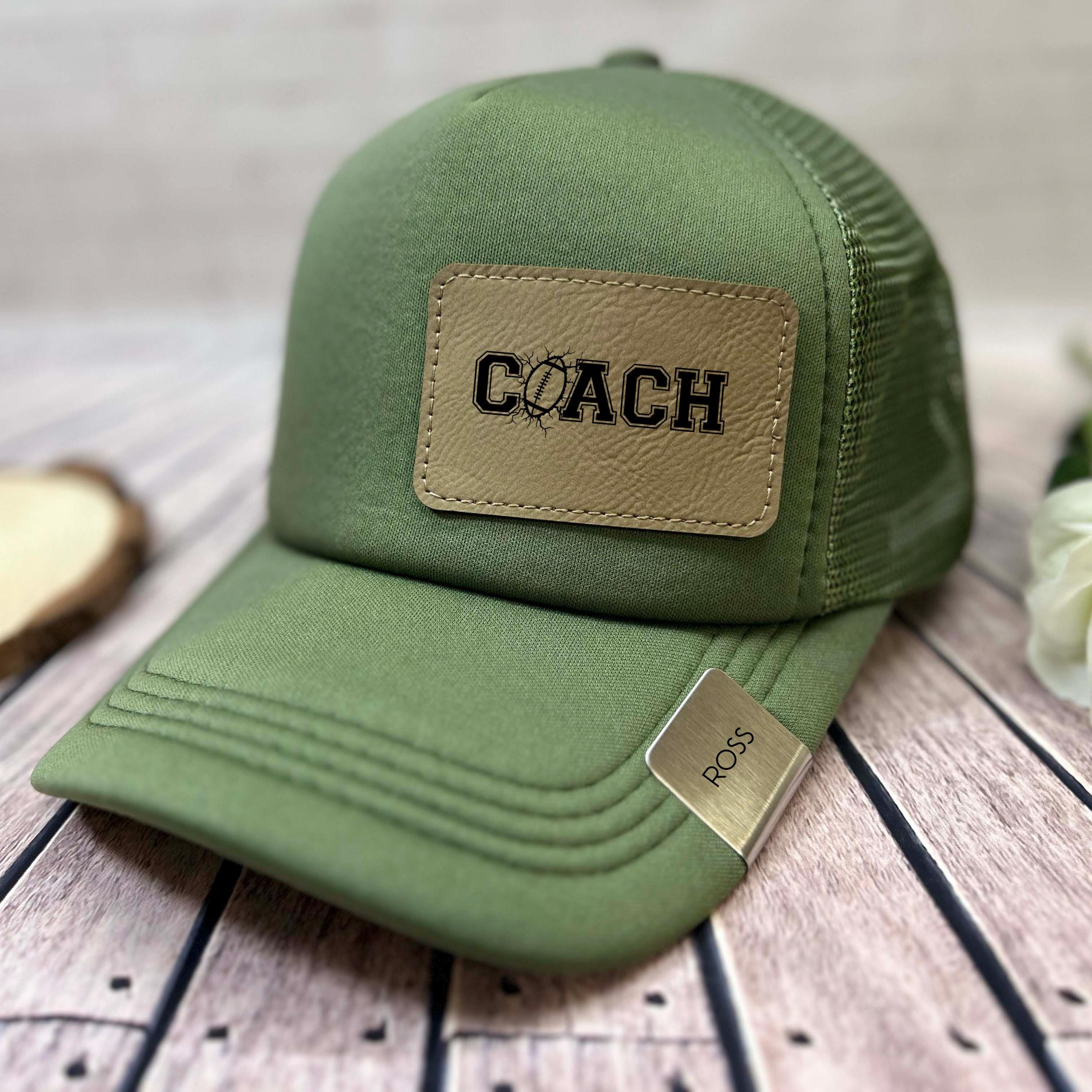 Football Coach Custom Hat – Trucker Style, With Engraved 