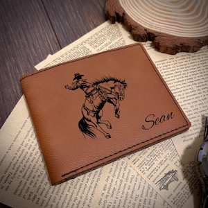 Portefeuille en cuir de cow-boy