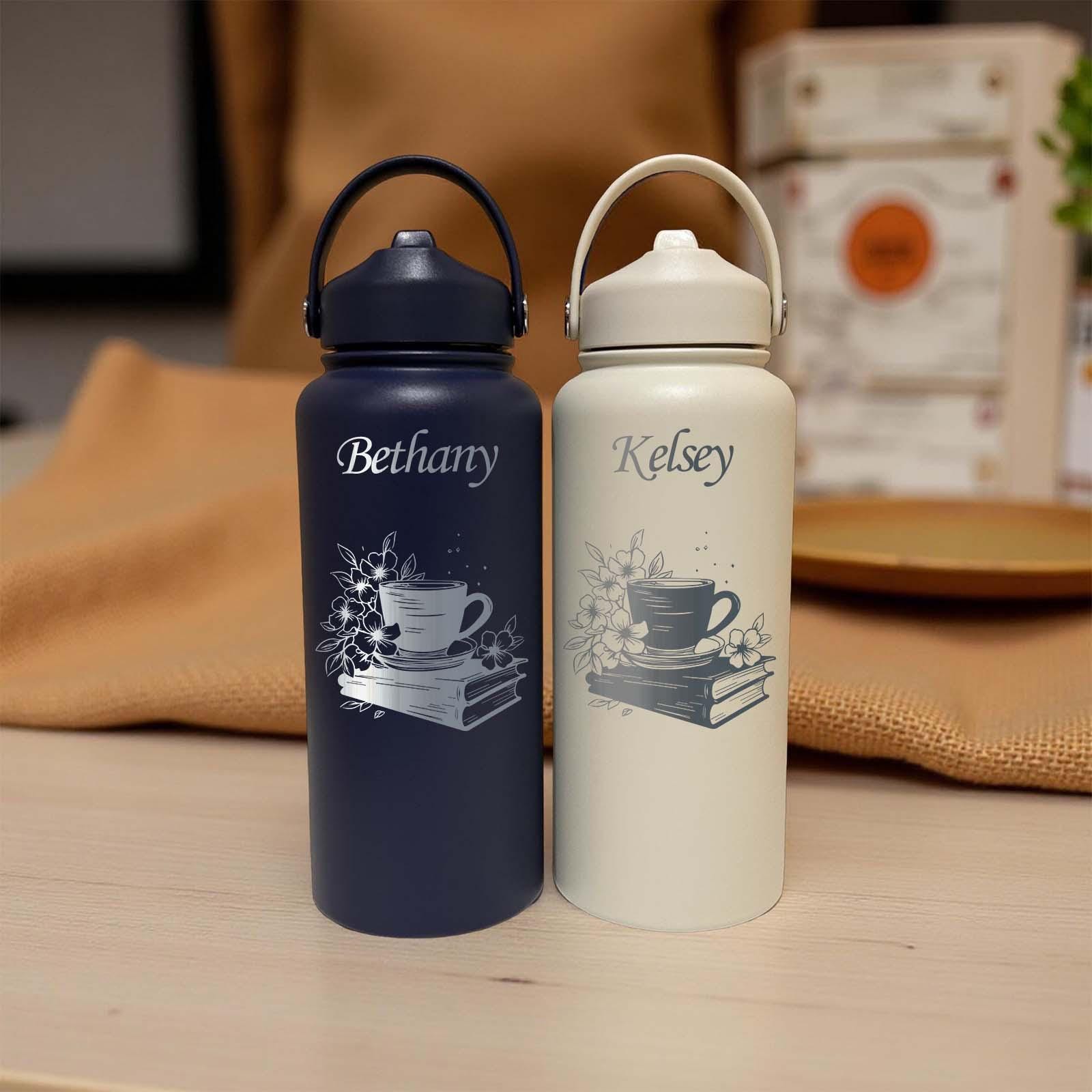 Book Lover 32oz Water Bottle – Stainless Steel, Book Lovers Design