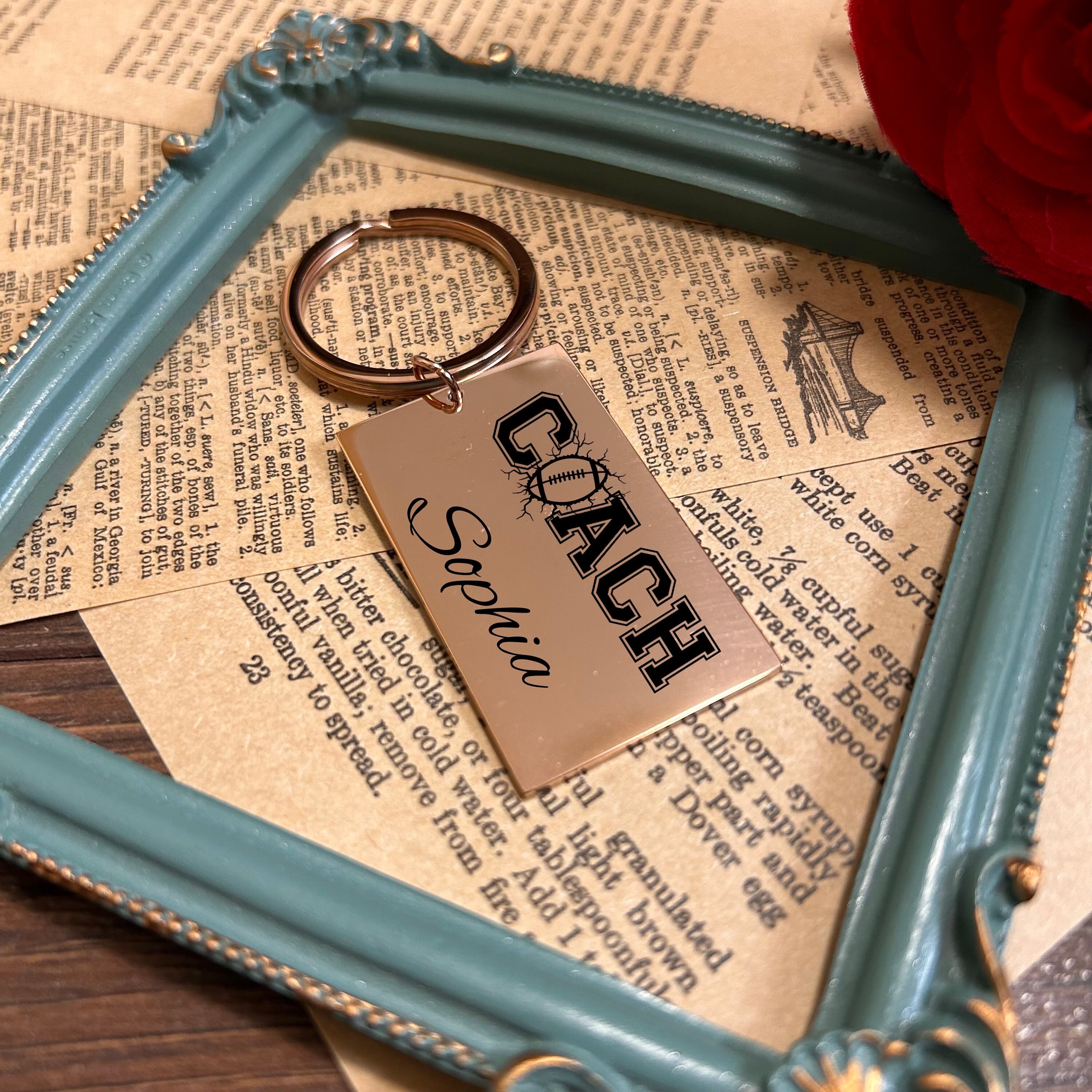 Coach Keychain Stainless Steel - Etsy