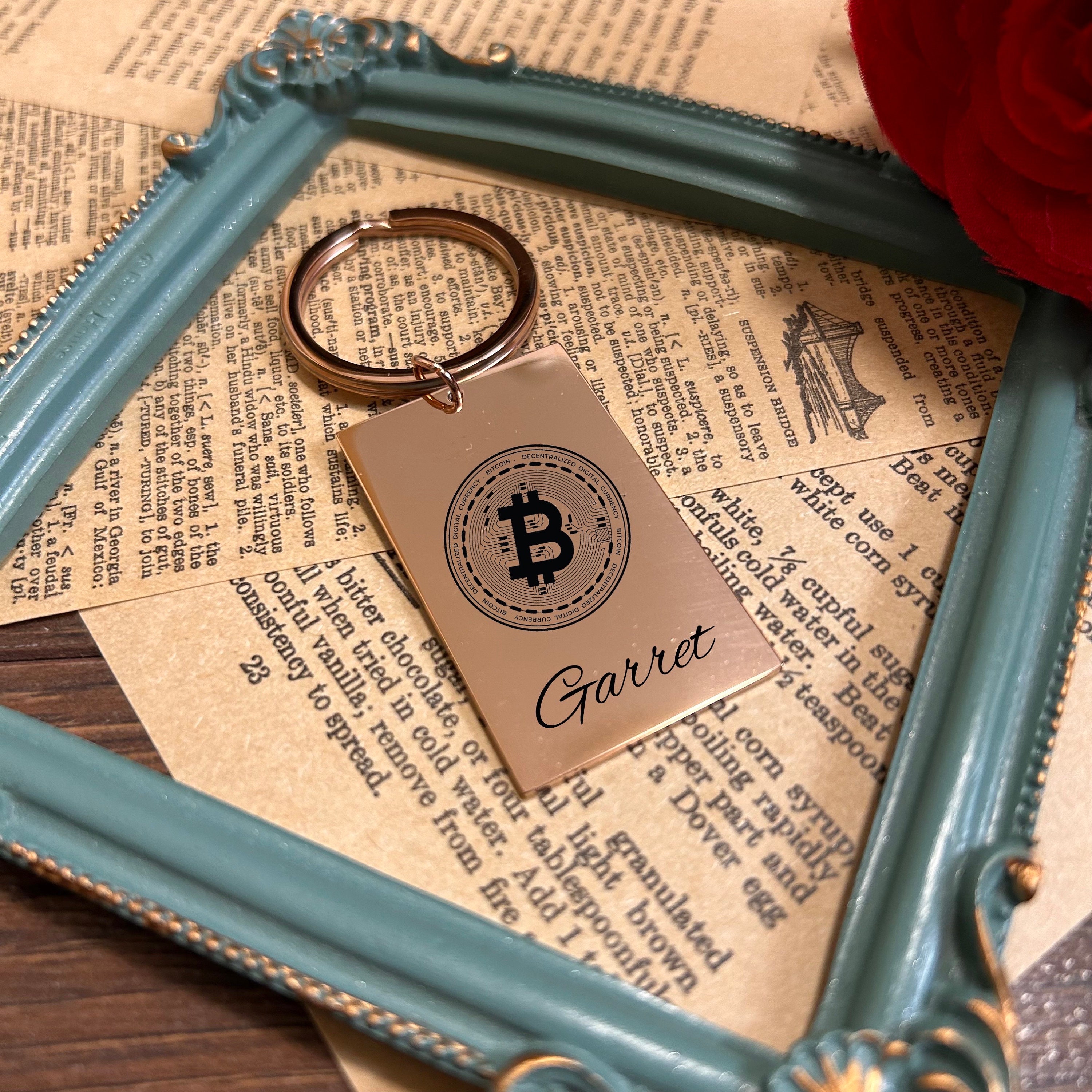Bitcoin Keychain Stainless Steel - Etsy
