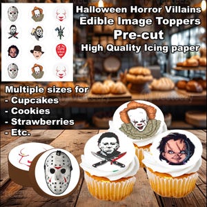 Halloween Horror Villains Edible Image Toppers