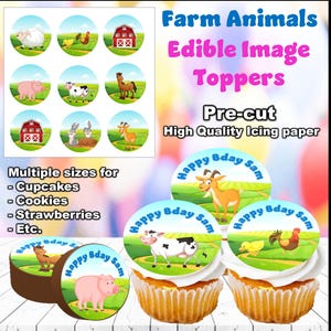 Farm Animals Edible Image Toppers