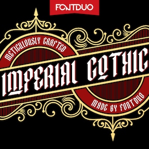 Imperial Gothic Font - Blackletter Design for Logos, Procreate, Tattoos, Cricut