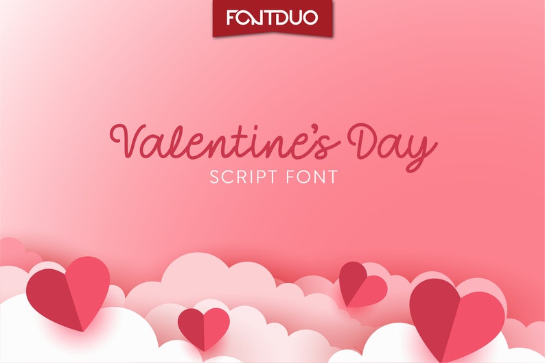 Valentine's Day Script  Cricut Font Cursive Modern image 1