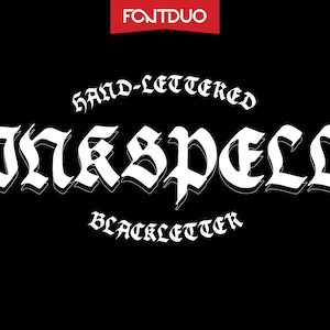 Inkspell Gothic Font Blackletter Typeface for Logos, Tattoos, Procreate & Cricut Designs – Vintage Calligraphy Style