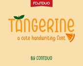 Tangerine Rounded Cricut Font, Modern Calligraphy, Cursive, Silhouette Fonts, Modern, Procreate