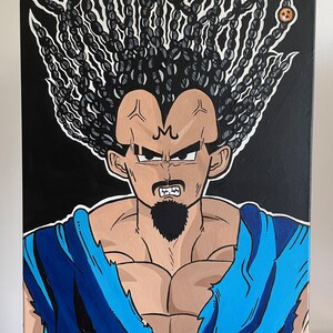Custom DBZ anime character acrylic painting on canvas