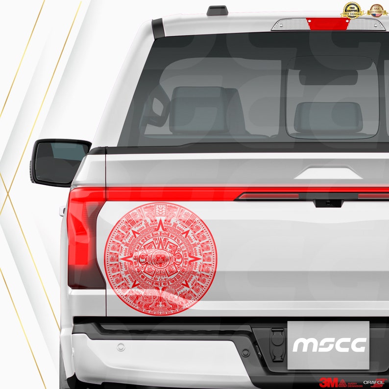 Aztec Calendar Decal Ancient Art for Modern Rides Revamp Your Vehicle's ...