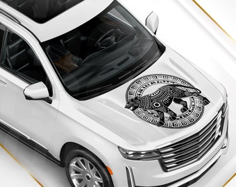 Enchanting Aztec Tiger Mandala Decal: Unleash Your Inner Spirit with Sacred Strength and Vibrant Beauty