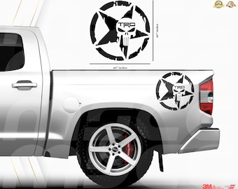 Toyota TRD Skull Star Vinyl Decal for Tundra Tacoma Racing 4x4 Sport