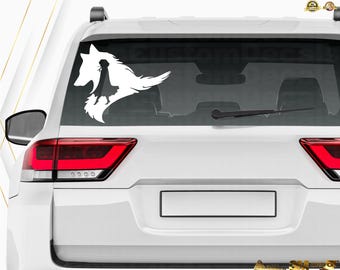 Big Bad Wolf and Little Red Riding Hood Car Decal - Fairytale Adventure