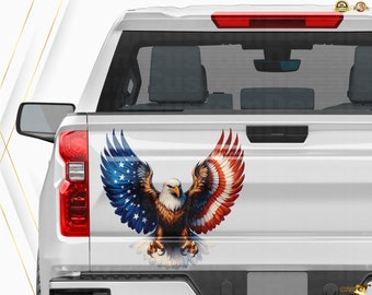 Premium Patriotic Eagle USA Decal: Durable, Laminated, Precision Cut for Flawless Finish