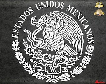 Coat of Arms of Mexico Decal Sticker Mexican Eagle Car Auto Choose your Size