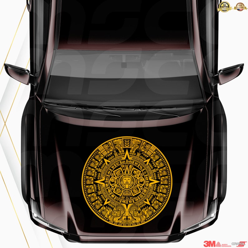 Aztec Calendar Decal Ancient Art for Modern Rides Revamp Your Vehicle's ...