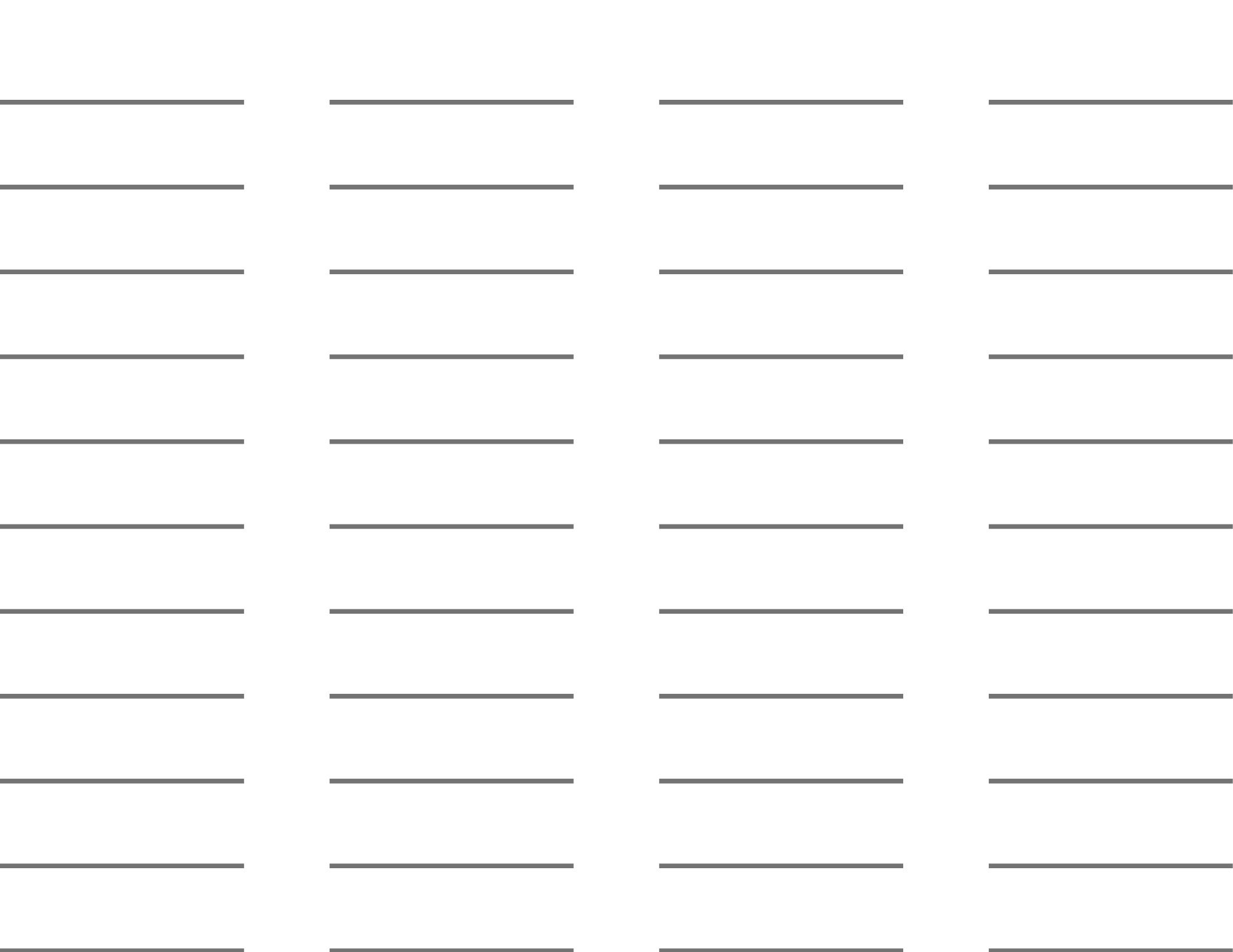 4 Column List Horizontal Gray - Etsy