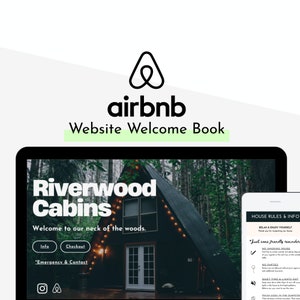 Airbnb Website Guest Book Template Canva Web Template Vacation Rental