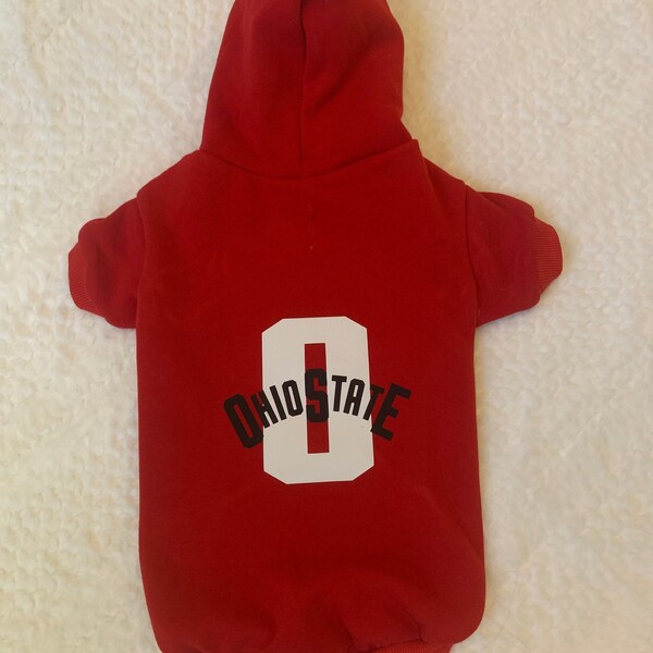 Ohio State Pet Hoodie ~ College Apparel ~ Game Day ~ Pet Hoodie ~ Pet Sweater ~ Dog Hoodie ~ Dog Mom ~ Dog Apparel ~ Pet Gift ~ Gift